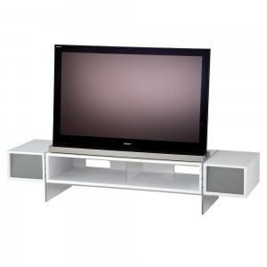 Meuble support TV Lounge white 168 cm Blanc   Achat / Vente MEUBLE TV