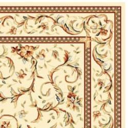 Lyndhurst Collection Traditional Ivory/ Ivory Rug (9 x 12