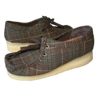 Clarks Originals Wallabee Brown Plaid Shoes Womens