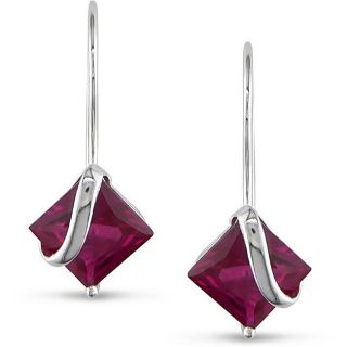 white gold 4 1 10ct created ruby earrings msrp $ 359 64 today $ 152 99