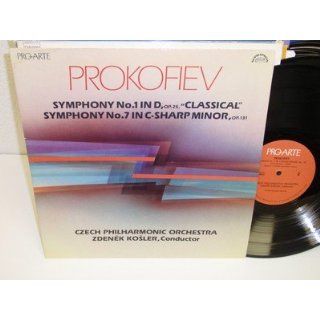 Prokofiev Symphony No.1 OP 25 & No.7 OP 131 LP Pro Arte PAL 1035