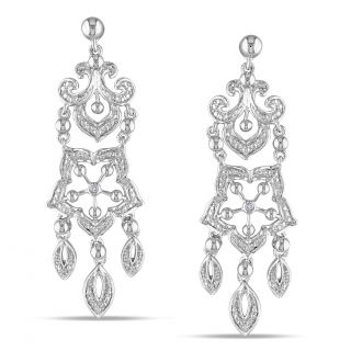 Miadora Sterling Silver Diamond Accent Dangle Earrings MSRP $159.84
