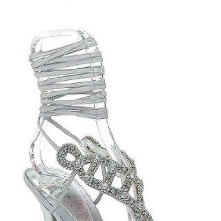 Inch Heel Wrap Up Sandal WomenS Size Shoe With Rhinestone T Strap