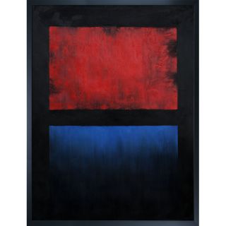 Mark Rothko No. 14 (Red, Blue over Black) Hand painted Framed Canvas