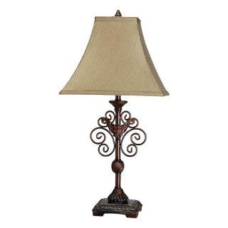 Classic Traditional Style Art Deco Fabric Shade Table Lamp
