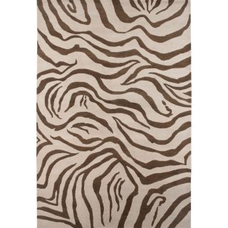 Hand knotted Animal Print White Ice Wool Rug (2 x 3) Was $91.77