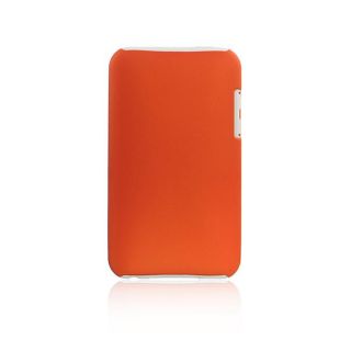 Apple iPod Touch White with Orange Silicone Crystal Rubber Case
