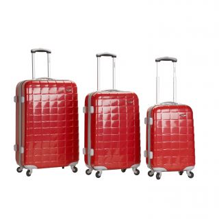 red 3 piece hardside spinner luggage set msrp $ 480 00 today $ 160 00