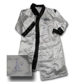 Muhammad Ali Autographed Everlast Black and White Boxing Robe