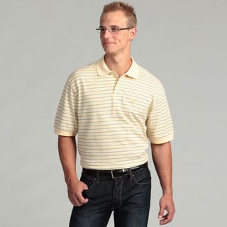 Izod Mens Oxford Pique Feeder Stripe Polo Shirt