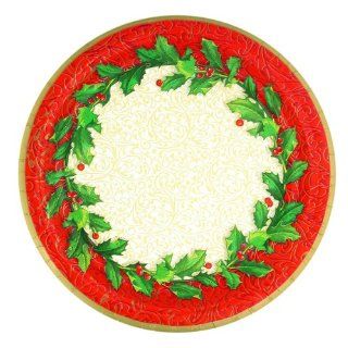  8 Christmas Holly 9 Plates Case Pack 144 