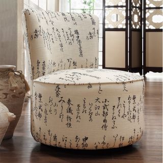 Moda Round Swivel Linen Chair