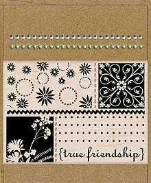 Card Art True Friendship Wood Mounted Rubber Stamp Kit