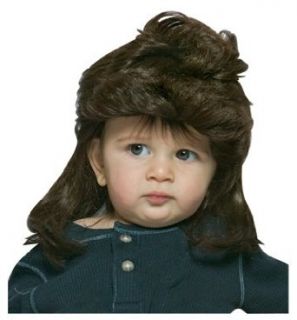 Mullet (Brown) Wiggie Baby Wig Halloween Costume Accessory