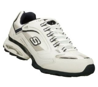  Skechers Stamina 2.0 Mens Athletic Sneakers White/Navy 11.5 Shoes