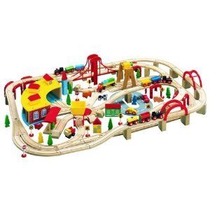145 PC WOODEN TRAIN SET BY MAXIM Toys & Games