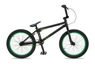 Dk Cygnus Bmx Bike With Green Rims (Black, 20 Inch