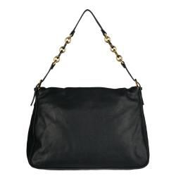 Fendi Black Forever Big Mama Leather Shoulder Bag