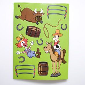Rodeo Cowboy Stickers Toys & Games