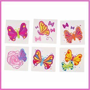 Butterfly Temporary Tattoos (144 pcs) Toys & Games