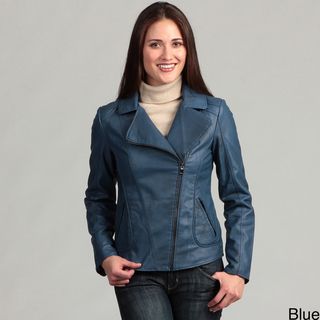Collezione Womens Plus Faux Leather Jacket