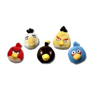 Angry Birds 8 Inch Set of 5 DELUXE Plush Toys With Sound