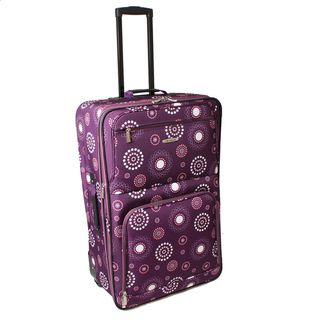 Rockland Purple Pearl 24 inch Expandable Rolling Upright Luggage