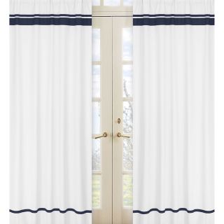 White and Navy Modern Hotel 84 inch Curtain Panel Pair Today $56.99