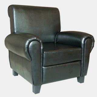 Black Leather Accent Club Chair
