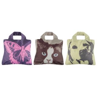 Envirosax Animal Planet 3 Bag Reusable Pouch Shopping Tote Bag