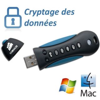 Clé USB 8 Go   Fonction de cryptage des données AES 256