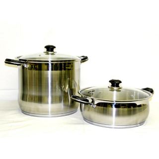 Prime Pacific 18/10 Heavy Duty Stainless Steel 24 qt. and 10 qt. Stock