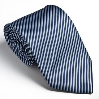 Platinum Ties Mens Striped Blue Cookie Tie