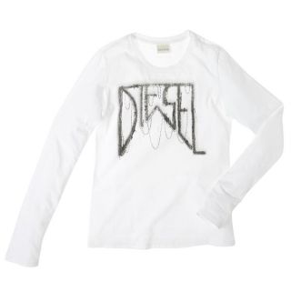 DIESEL T shirt Tidali Enfant Blanc.   Achat / Vente T SHIRT DIESEL T