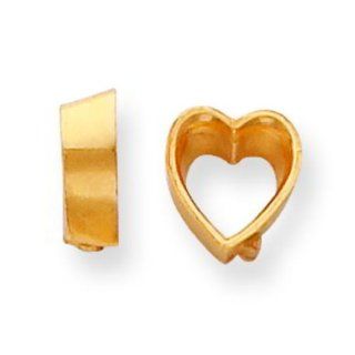 14K Gold Heart Bezel Setting 10.5x11mm
