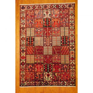 Persian Hand knotted Tribal Bakhtiari Red/Gray Wool Rug (7 x 105