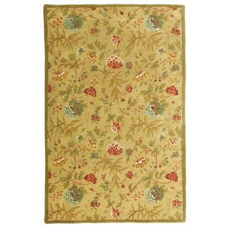 Hand tufted Antique Gold/ Gold Wool Rug (5 x 8)