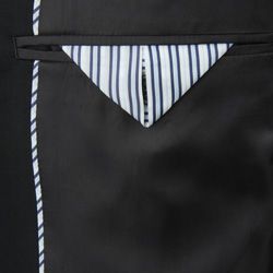 Izod Mens Black Wool 3 button Suit
