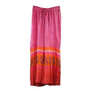 Tolani Womens Silk Palazzo Fushia Orange Gaucho Pant