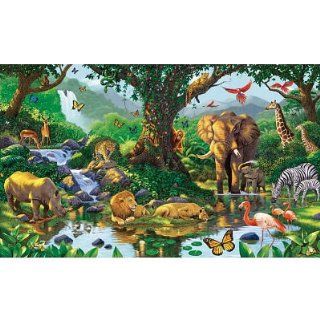 (99x164) Natures Harmony Jungle Animals Huge Wall Mural