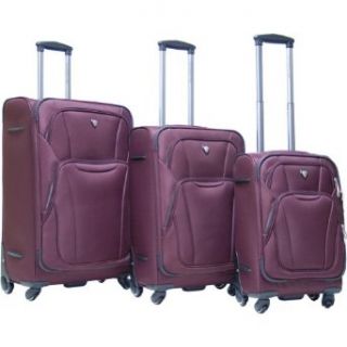 CalPak Barclay 3 Piece Exp. Luggage Set (Deep Red
