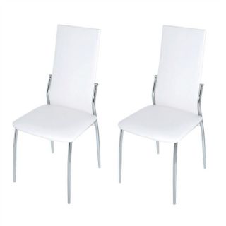 Lot de 2 chaises blanches BIANCA   Achat / Vente CHAISE Lot de 2