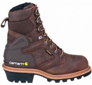 Insulated Soft Toe Logger Boots Crazy Horse Brown Size 8 Med Shoes