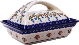 Pottery Ceramika Boleslawiec 0352/166 Butter Dish