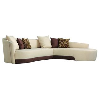 Modern Two tone Fabric Sectional Sofa