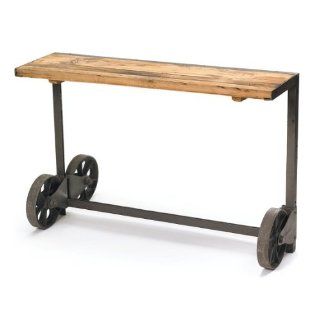 Industrial Steel Loft Style Trolley Console Table Home