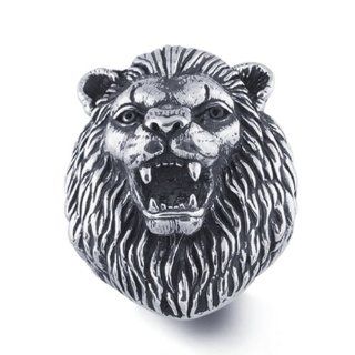 Size 10   Mens Antiqued Sterling Silver Lion Ring