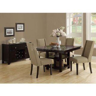 172 Series Square Dining Room Set w/ Taupe Linen Chairs MO
