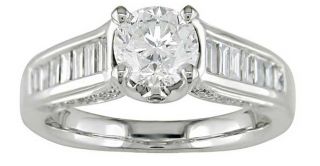 14k White Gold 1 1/2ct TDW Diamond Engagement Ring (G I, SI2 I1