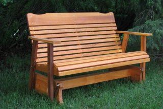 4 Cedar Porch Glider W/stained Finish, Amish Crafted